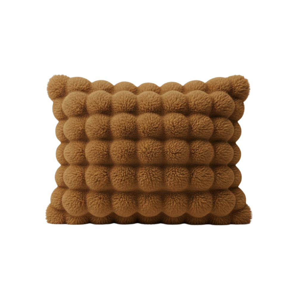 Capa antiderrapante para sofá em pelúcia macia, marca Jienlioq, com design confortável na cor café, tamanho 30x50 cm