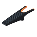 Acessório de calçado Byenight, tire-bottes com pegada antiderrapante na cor laranja para facilitar calçar botas.