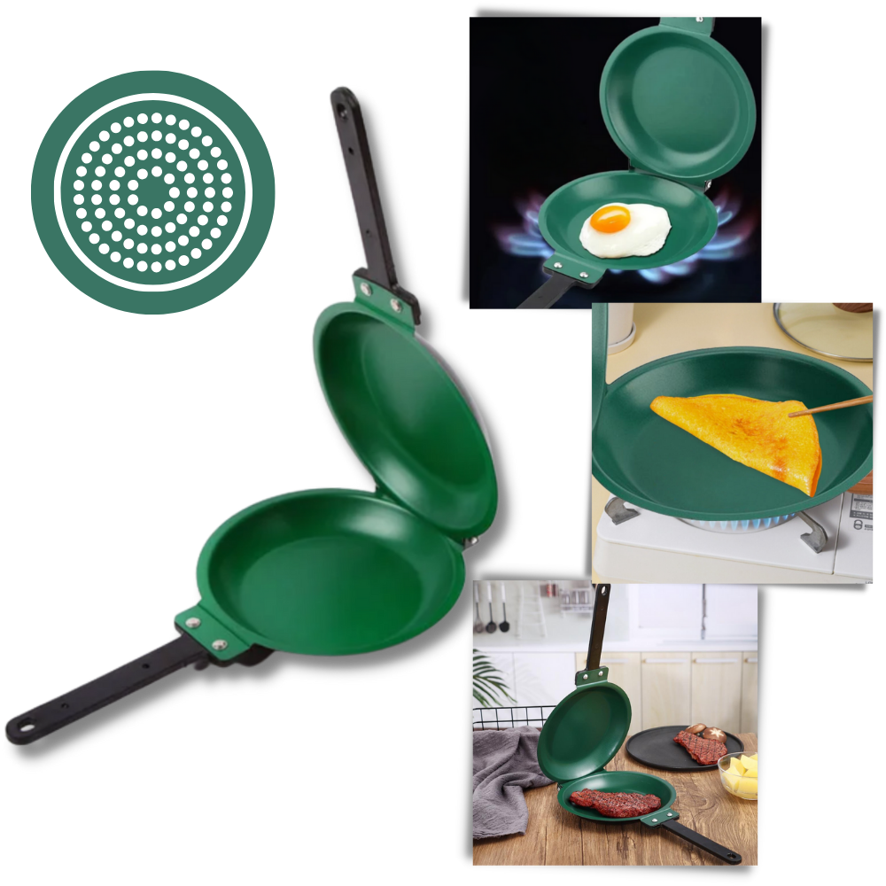 Panela antiaderente dupla face da Floepx para cozinhar e assar, com superfície lisa para preparo fácil e uniforme.