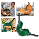 Panela antiaderente de dois lados da Floepx para culinária e pâtisserie, com superfície antiaderente dupla face.