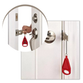 Serradura de porta portátil Norsk, trava resistente para segurança temporária, com chave e mecanismo compacto.