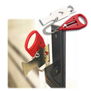 Serrure de porte portative Norsk, serrure et clé portable pour segurança doméstica, destaque na imagem com detalhes da fechadura.