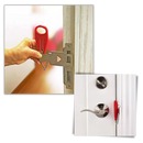 Serradura de porta portátil Norsk com chave, ideal para segurança doméstica e fácil de usar.