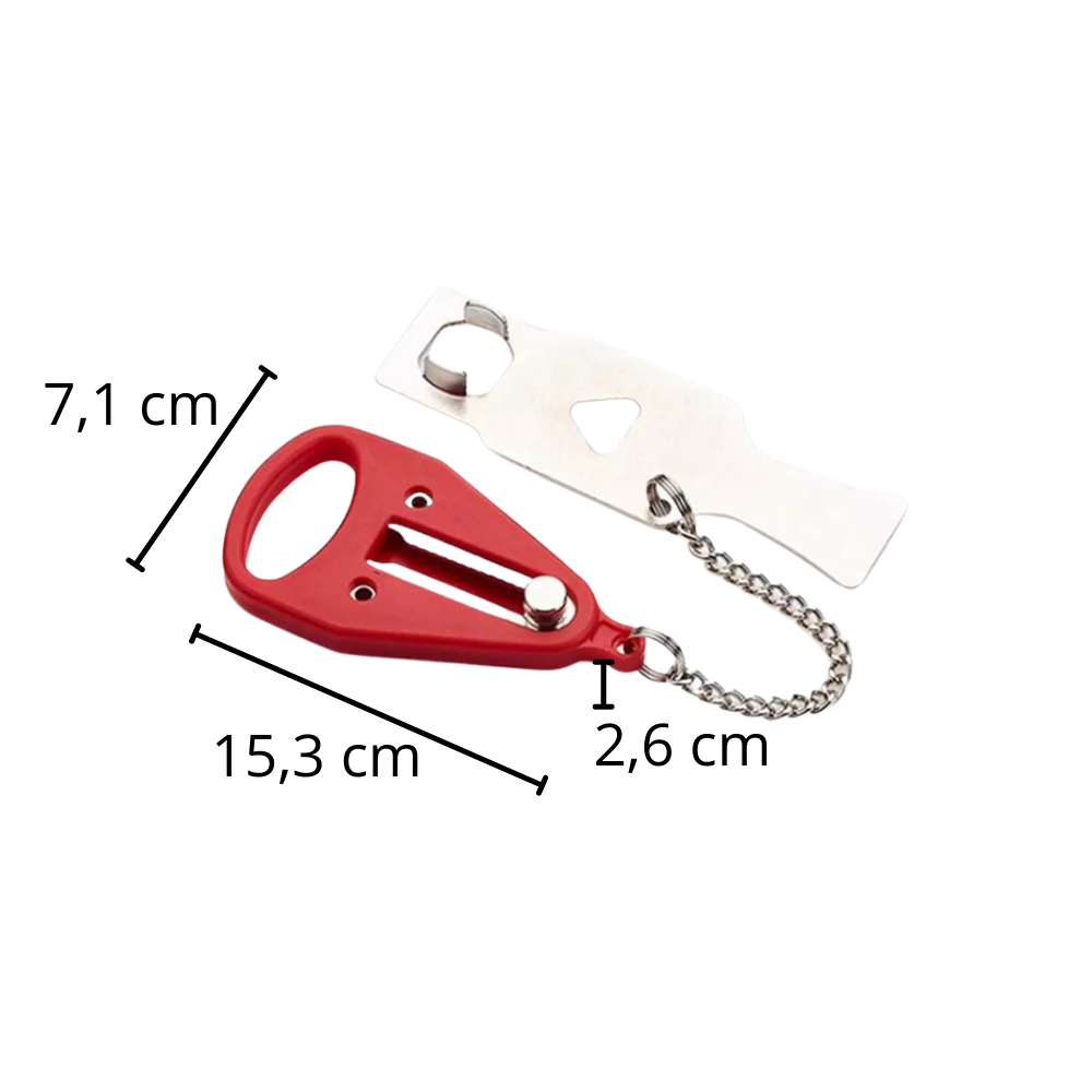 Serradura de porta portátil Norsk, trava de segurança resistente para portas, com chave, produto de segurança e proteção.