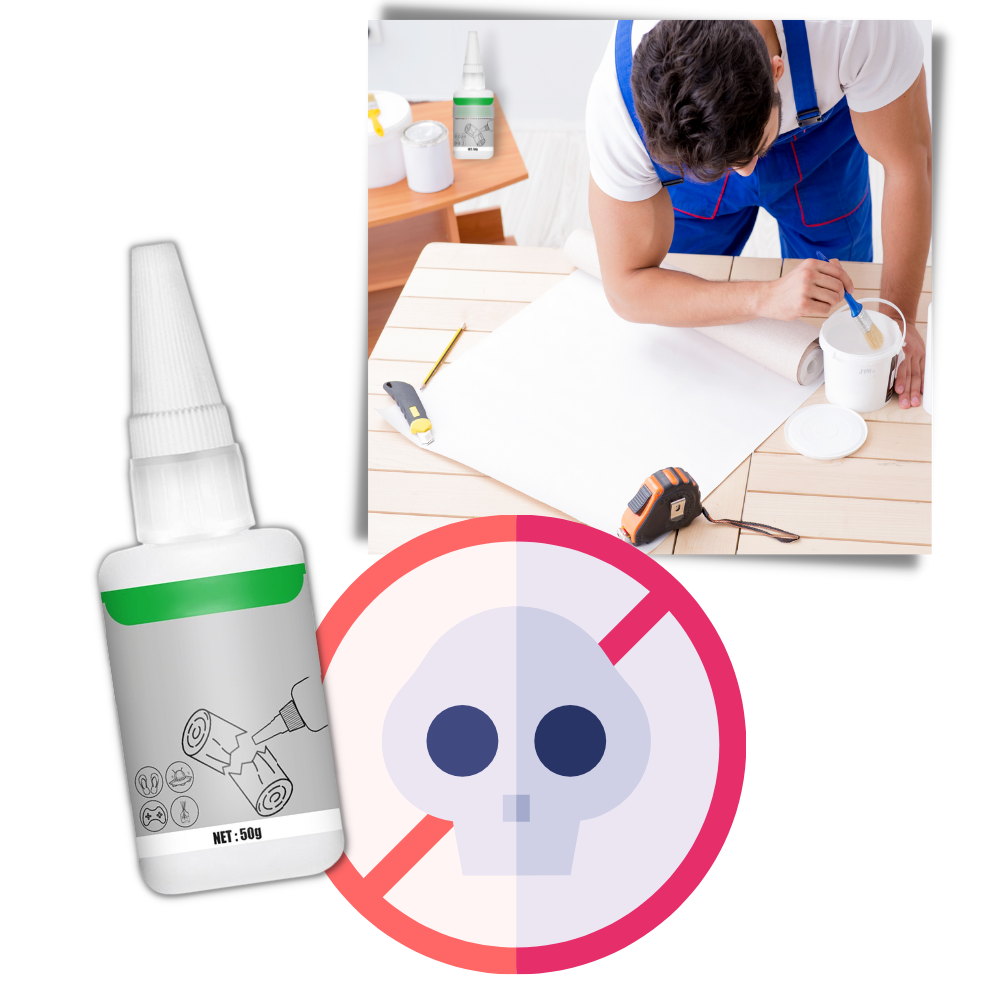 Cola huileuse de haute résistance Novpy, adesivo de construção, aplicada em materiais resistentes e de alta durabilidade.