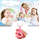 Pack de 2 brosses à dents en forme de U pour enfants Nowsnde, idais pour crianças de 2 a 6 anos, higiene bucal divertida.
