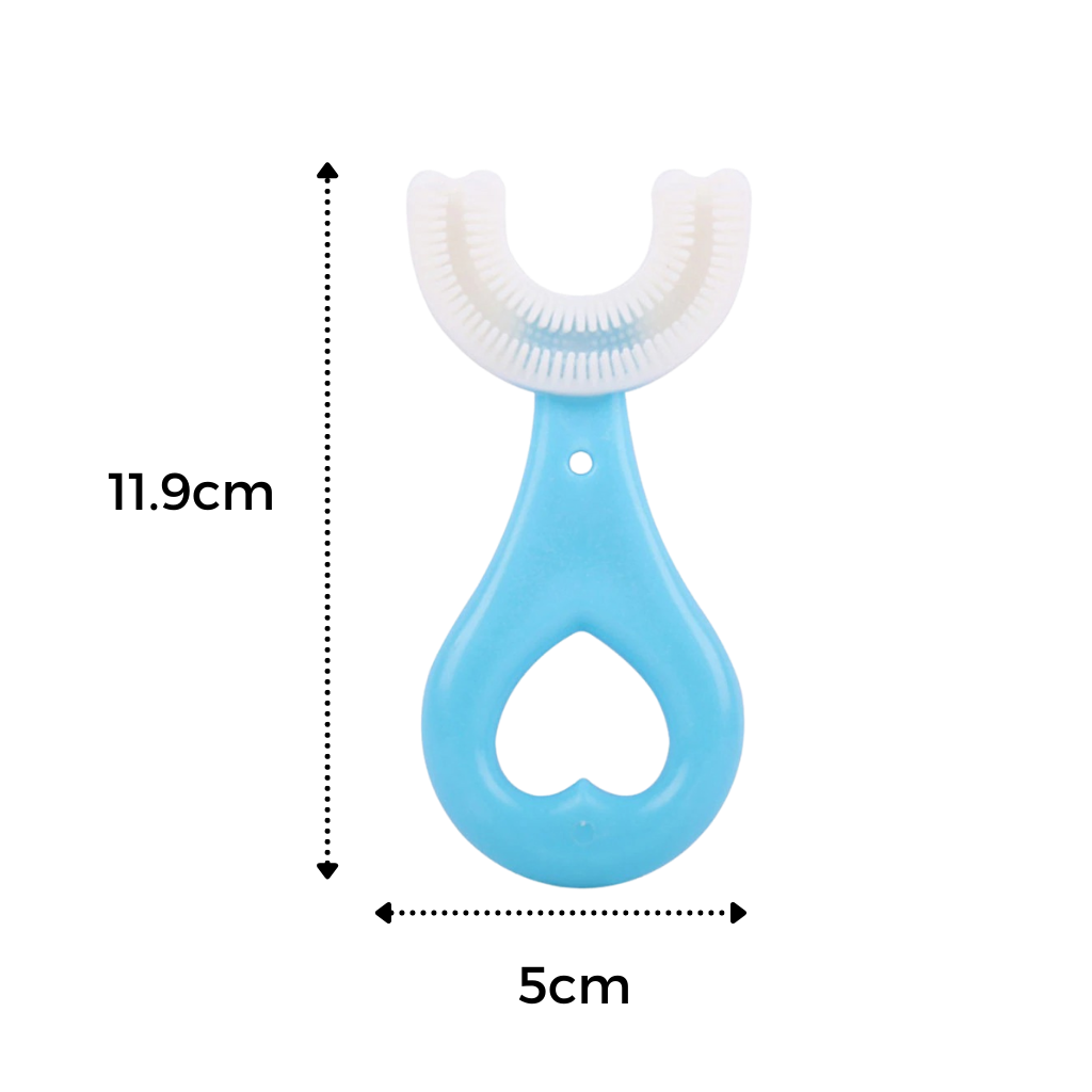Conjunto de 2 escovas de dentes em forma de U para crianças de 2 a 6 anos, marca Nowsnde, com cerdas coloridas e cabos ergonômicos.