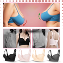 Soutien-gorge push-up cinchado da Noyal com grandes asas integradas, cor cinza, tecido ajustado e detalhes de suporte.