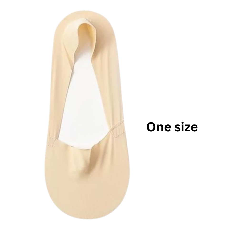Meia invisível antideslizante rosa da marca Nsendm, confortável para uso diário, sem costuras visíveis.