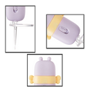 Cuillère nettoyante luminosa para ouvidos de bebê Nuolux, ferramenta de cuidado com design rosa e iluminação suave.