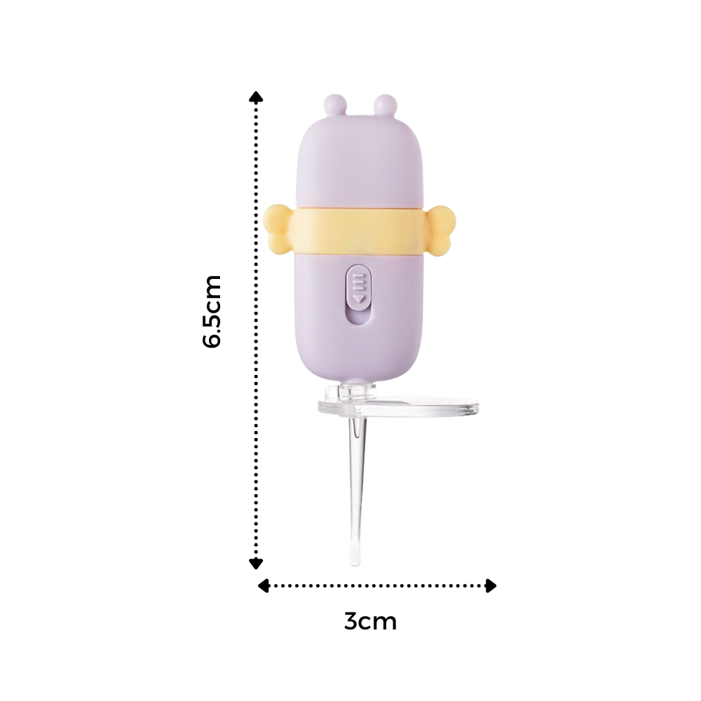 Cuillère nettoyante lumineuse para ouvidos de bebê Nuolux, ferramenta de cuidado com iluminação suave e design seguro.
