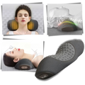 Capa de coussin térmico gris escuro da Nursal para alívio de dores cervicais, ideal para massagem e relaxamento.