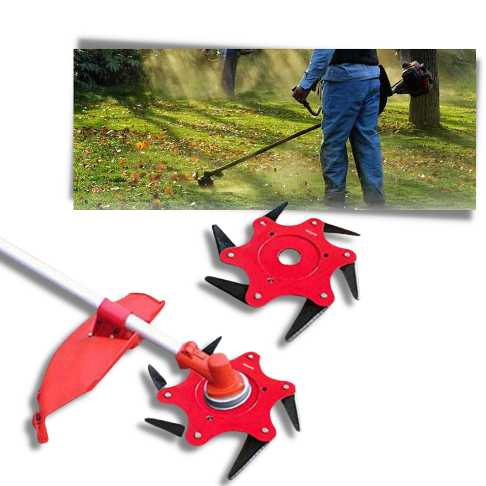 Cabeça de débroussailleuse elétrica Nyasay para uso externo, cor amarela, compatível com equipamento de jardinagem.