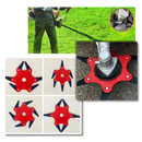 Cabeça de roçadeira elétrica Nyasay, equipamento de jardim externo amarelo, sem adaptador, para trabalho de capina e limpeza de áreas verdes.