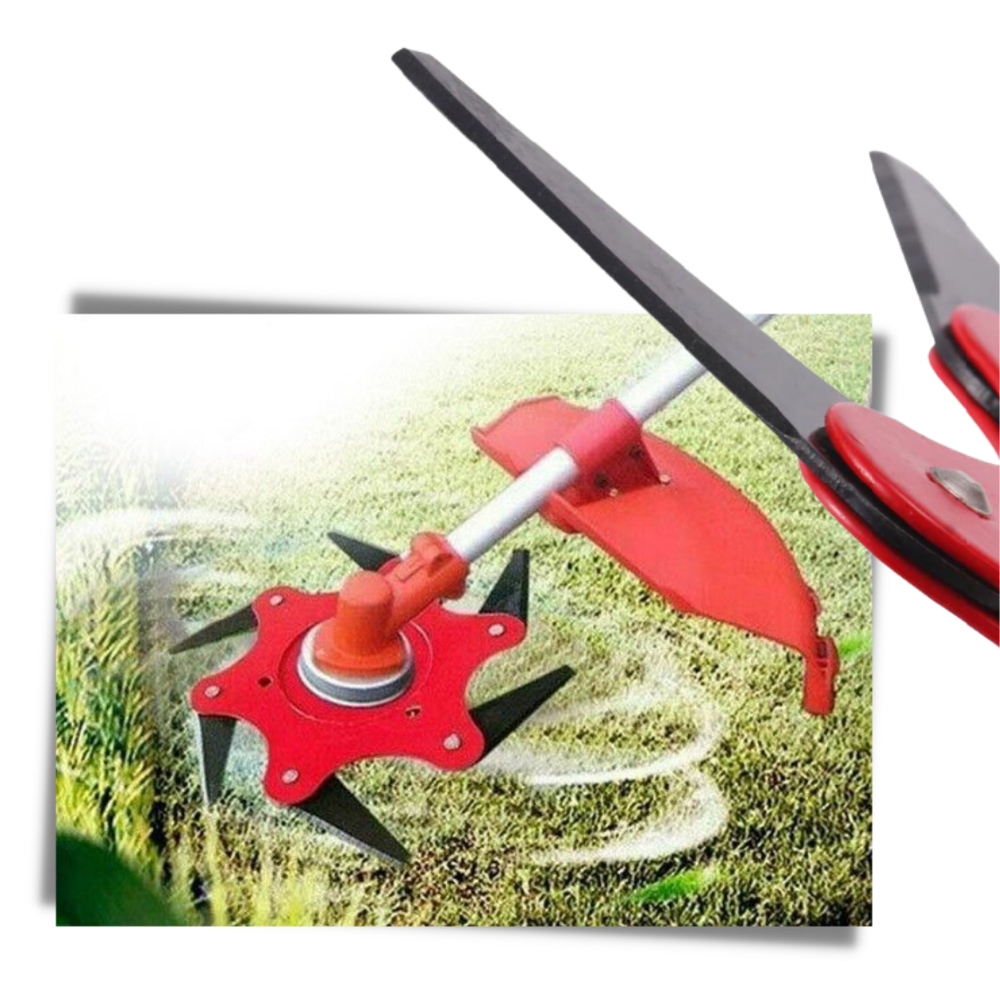 Cabeça de débroussailleuse elétrica Nyasay para equipamentos de exterior, amarela, sem adaptador, resistente e fácil de instalar.