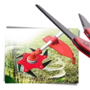 Cabeça de débroussailleuse elétrica Nyasay para equipamentos de exterior, amarela, sem adaptador, resistente e fácil de instalar.