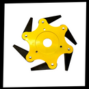 Cabeça de roçadeira elétrica Nyasay para uso externo, equipamento de jardim amarelo, sem adaptador, resistente e eficiente