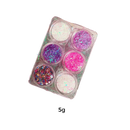 Conjunto de paillettes para rosto e corpo da marca Nyxberryt, brilho colorido e cintilante para maquiagem e festas.