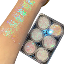 Conjunto de paillettes para rosto e corpo da marca Nyxberryt, com brilho e cores variadas, ideal para maquiagem e decoração corporal.