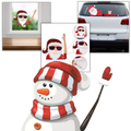 Autocolante de Natal para limpador de para-brisa da Oak Leaf, tema de Papai Noel para peças de veículos.