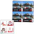 Autocolante de Natal para limpador de para-brisa da Oak Leaf, decoração temática de Natal para veículos.