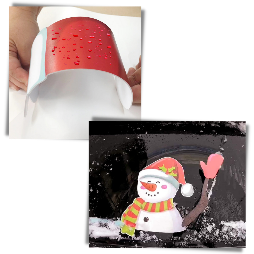 Autocollant de Noël pour essuie-glace Oak Leaf, pièce détachée pour véhicule avec motif Père Noël.