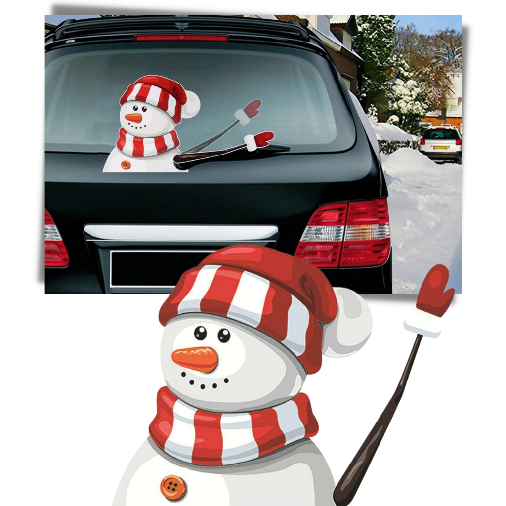 Autocolante de Natal para limpador de para-brisa da marca Oak Leaf, decoração festiva para veículos.