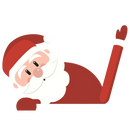 Autocolante de Natal para limpador de para-brisa da Oak Leaf, decoração temática de Papai Noel para veículos.