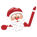 Autocollant de Noël pour essuie-glace Oak Leaf, pièce détachée pour véhicule avec motif Père Noël.