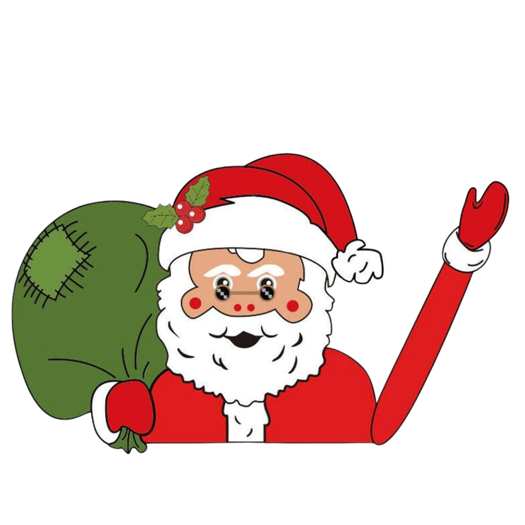 Adesivo de Natal para limpador de para-brisa da Oak Leaf, com tema de Papai Noel, para peças de veículos.