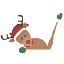 Autocolante de Natal para limpador de para-brisa da Oak Leaf, com tema de Papai Noel para veículos.