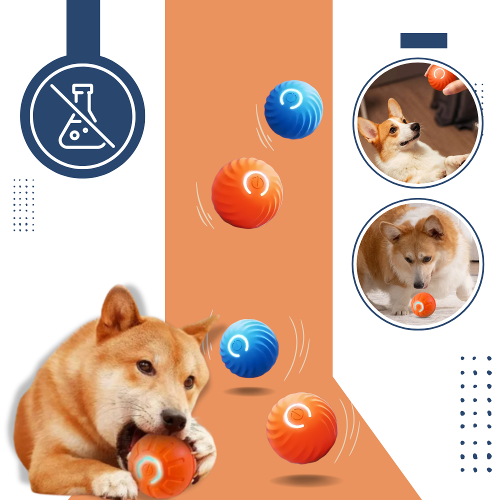 Bola para cachorro Meterk com tecnologia de evitamento de obstáculos, feita de material não tóxico para brincadeiras seguras