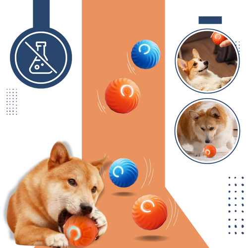 Bola para cachorro Meterk com tecnologia de evitamento de obstáculos, feita de material não tóxico para brincadeiras seguras