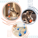 Bola inteligente da Meterk para cães com sistema de evitamento de obstáculos, acessório para entretenimento e treinamento canino.