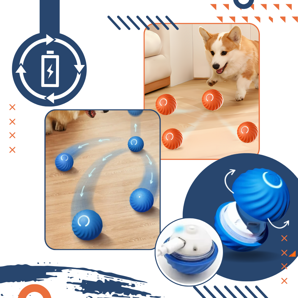 Bola para cachorro Meterk com obstáculos de evitamento, acessório para treinamento e entretenimento de cães.