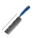Faca japonesa Azul Atlântico da Turwho, lâmina afiada de alta qualidade, ideal para preparar alimentos na cozinha.