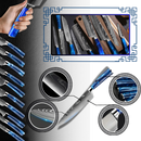 Faca japonesa Azul Atlântico da Turwho com lâmina afiada e cabos ergonômicos, utensílio de cozinha para cortes precisos.