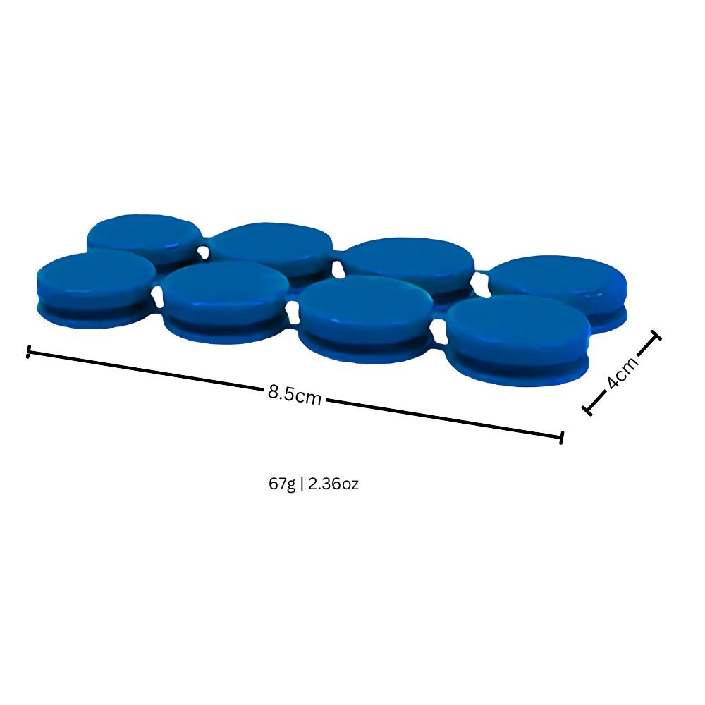Três iscas de combate para baratas sem cheiro, feitas para desinsetizar ambientes, com design discreto e eficiente.