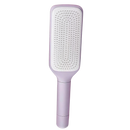 Escova de cabelo Oenbopo auto-limpante para massagem do couro cabeludo, com design roxo e cerdas para cuidado capilar.