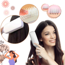 Escova de cabelo autolavável Oenbopo para cuidado capilar, com cerdas para massagem do couro cabeludo, na cor violeta.