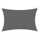 Toldo de voile de sombra retangular cinza para uso externo, resistente às intempéries, marca Oiens, proteção solar e sombra.