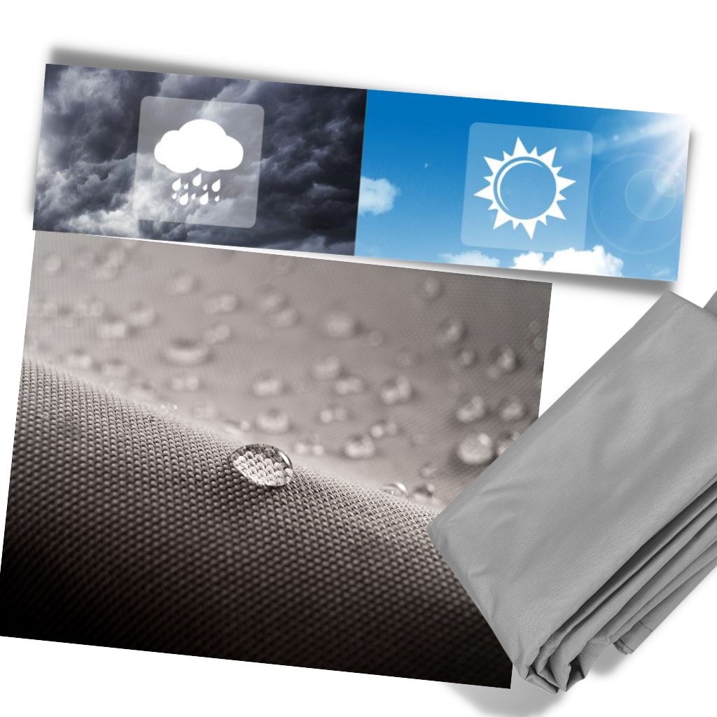 Sombrinha de proteção retangular cinza da Oiens para uso externo, resistente às intempéries, ideal para áreas ao ar livre.