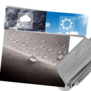 Sombrinha de proteção retangular cinza da Oiens para uso externo, resistente às intempéries, ideal para áreas ao ar livre.