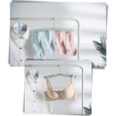 Conjunto de 2 cintres portáteis Onever para organização, com cabides azuis e design compacto para armazenamento fácil.