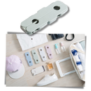 Conjunto de 2 cintres portáteis Onever em azul, úteis para organização e armazenamento de roupas.