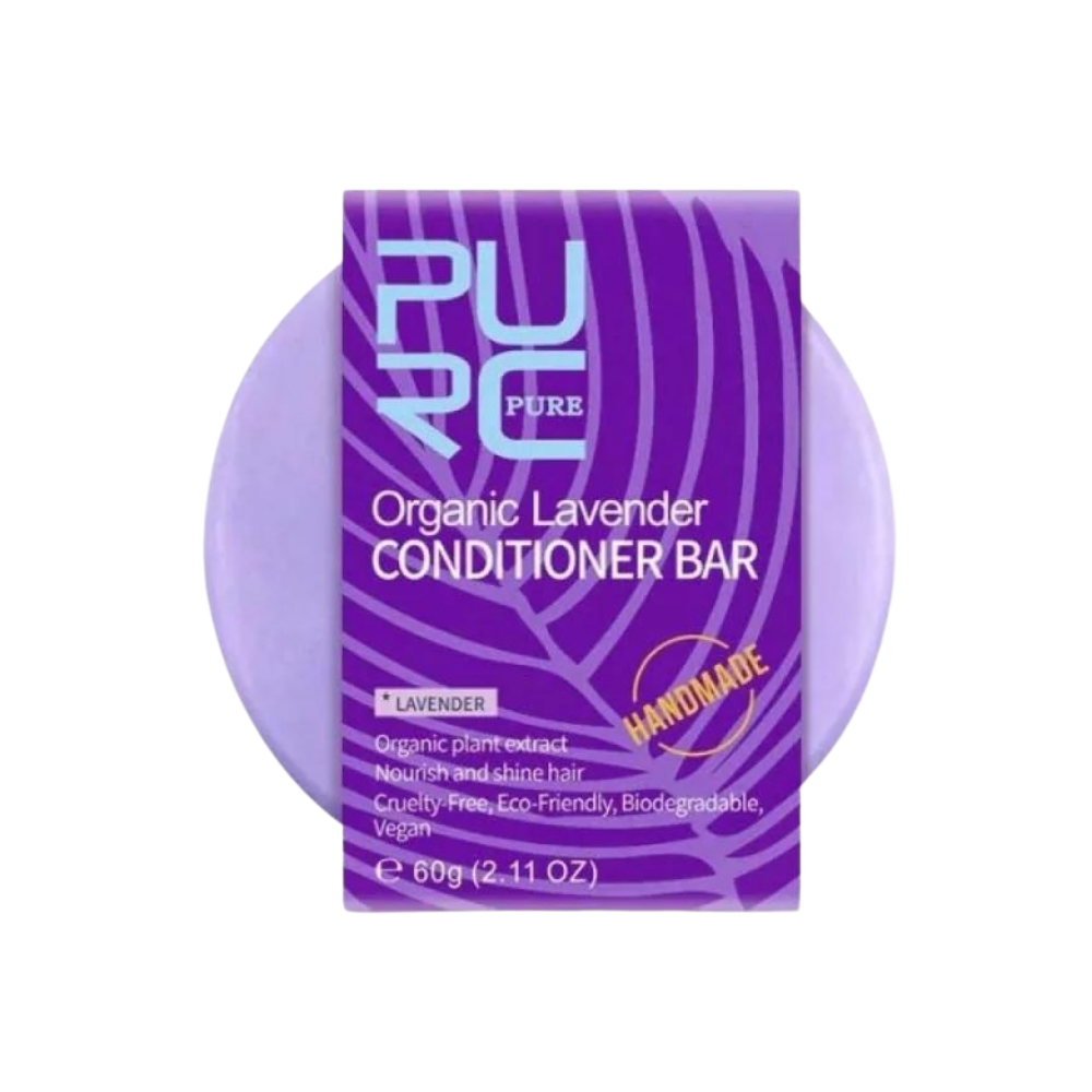 Barra de shampoo e condicionador natural Onhuon para cuidado capilar, com ingredientes de canela, em embalagem sustentável.