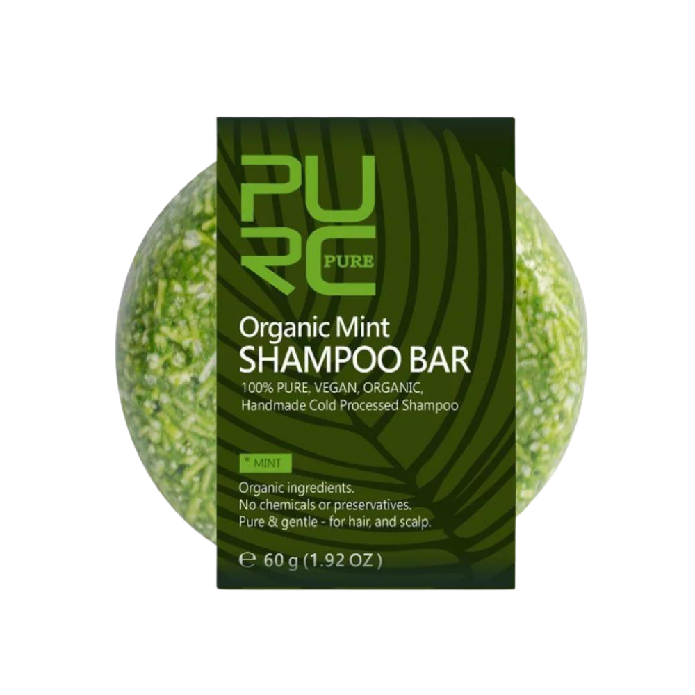 Barra de shampoo e condicionador natural da Onhuon para cuidados capilares, com ingredientes de canela.