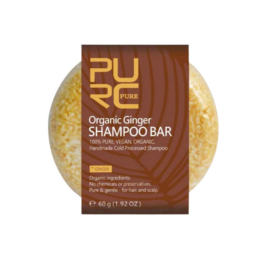 Barra de shampoo e condicionador naturais Onhuon para cuidado capilar, com ingredientes de canela, em embalagem sustentável.