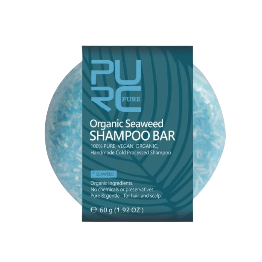 Barra de shampoo e condicionador naturais Onhuon para cuidado capilar, com ingredientes de canela, embalagem sustentável.