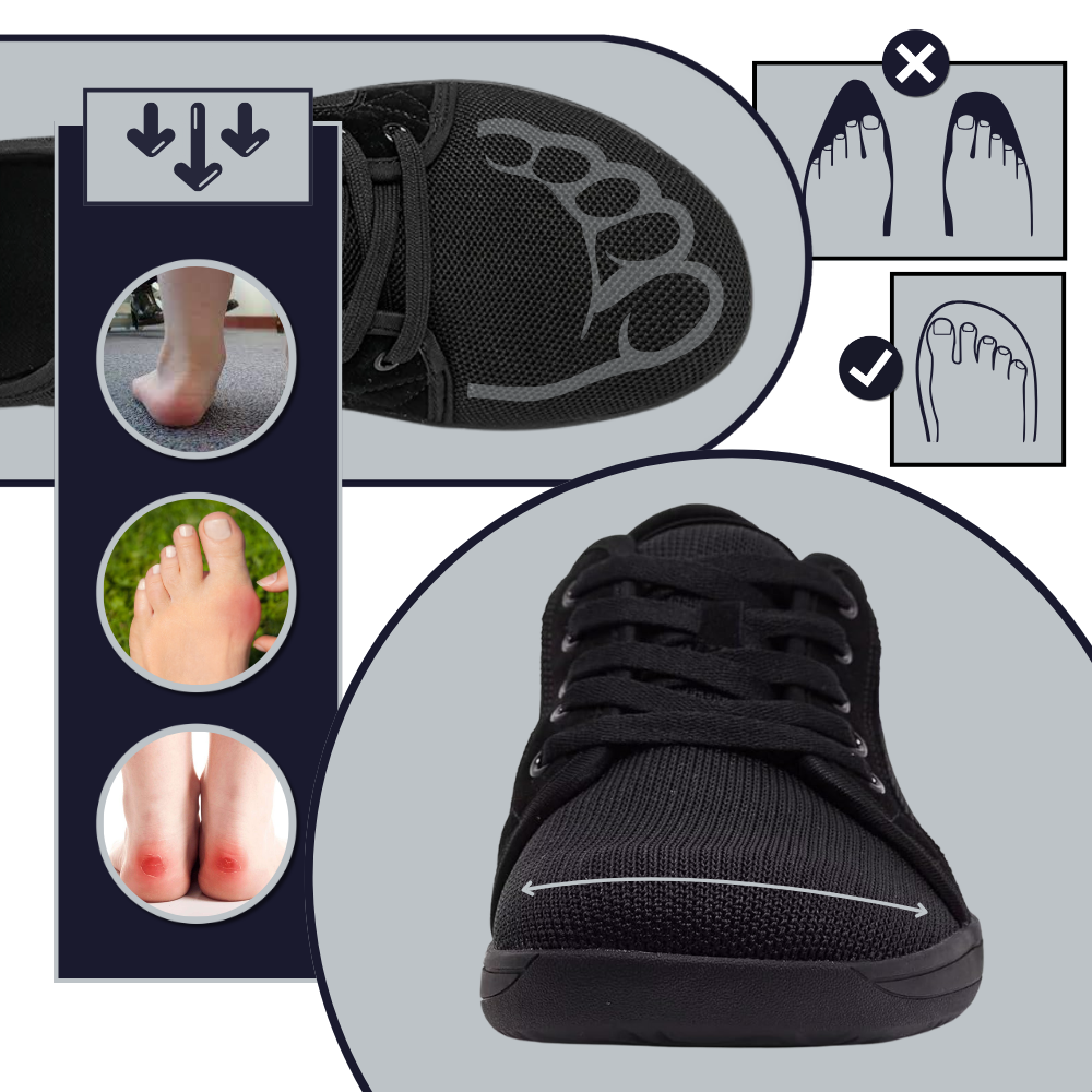 Sapatos de caminhada confortáveis e de ajuste amplo da marca Cerythrina, com design aberto para liberdade em cada passo.